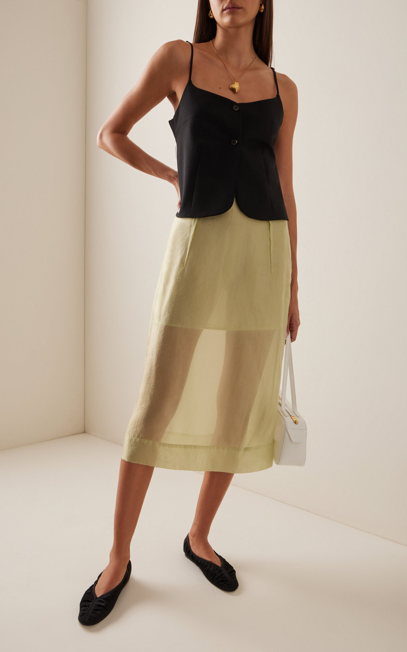 The Garment Gilian Organza Midi Skirt green outlook