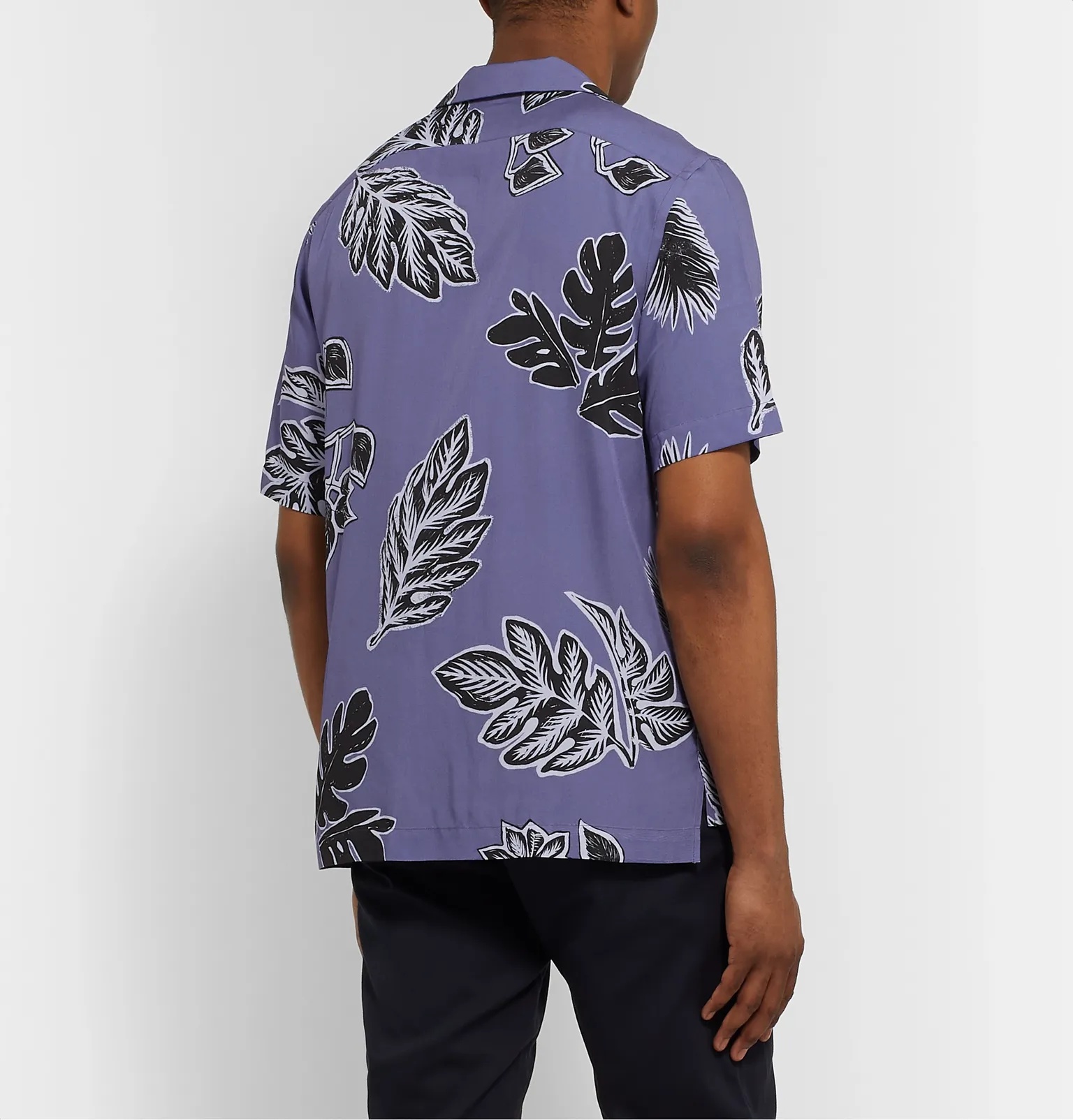 Camp-Collar Printed Woven Shirt - 17