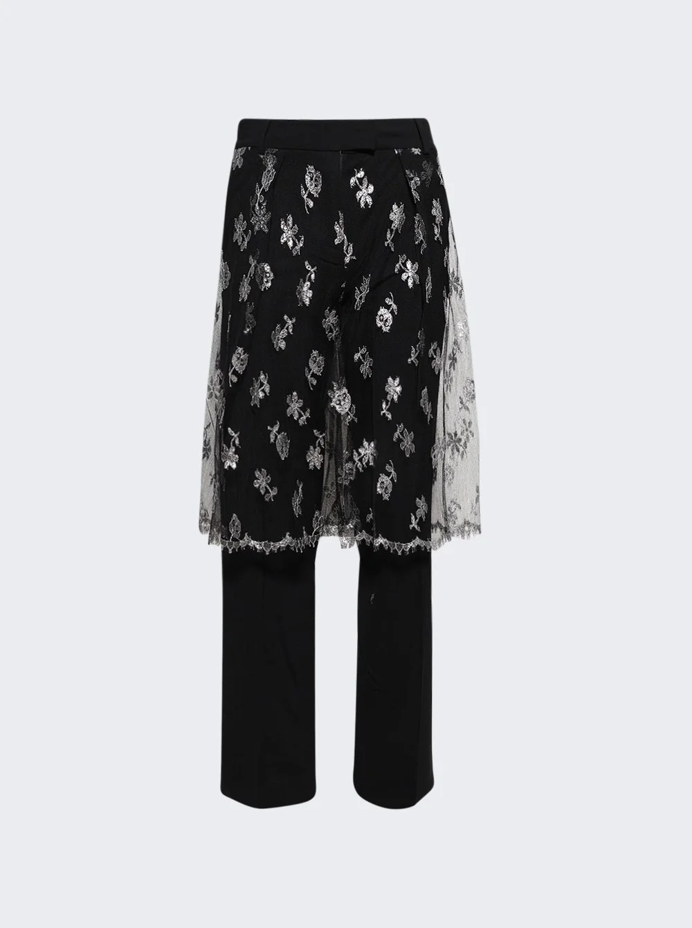 Lace Sarong Trouser Black - 1