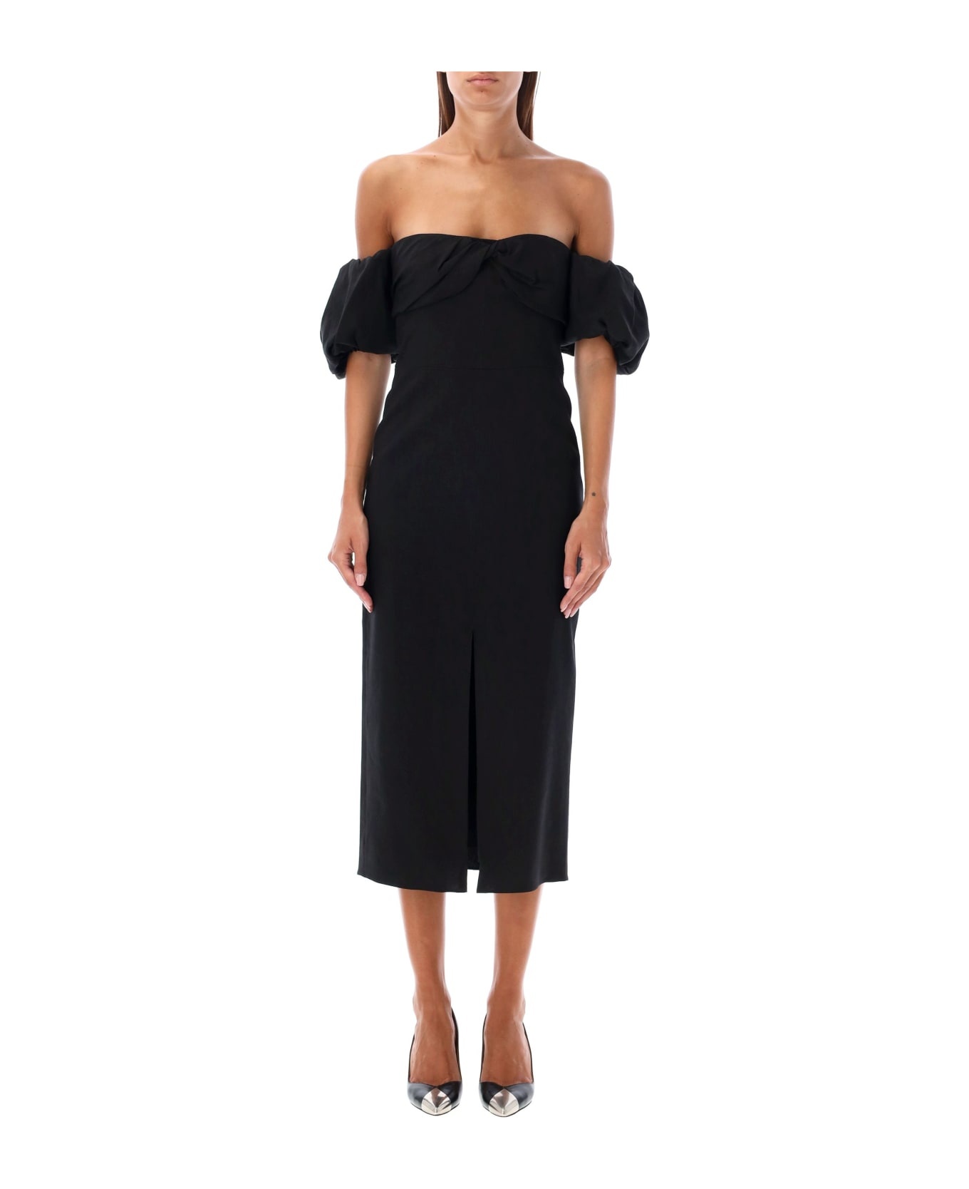 【関税込み】Isabel Marant ブラック Darlena ミディアムドレス Isabel Marantのブラック Darlena ミディアムドレスがセール中