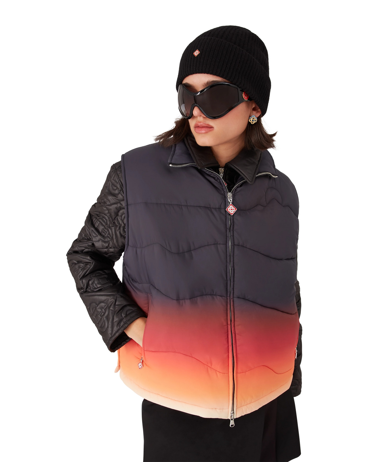 Gradient Nylon Puffer Gilet | Casablanca Paris - 4