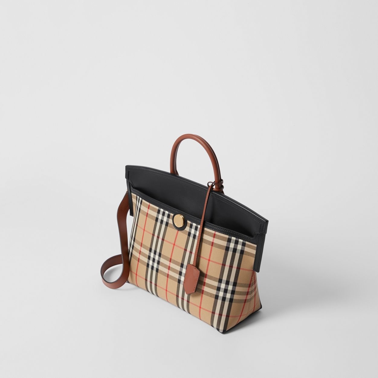 Small Vintage Check Society Top Handle Bag - 4