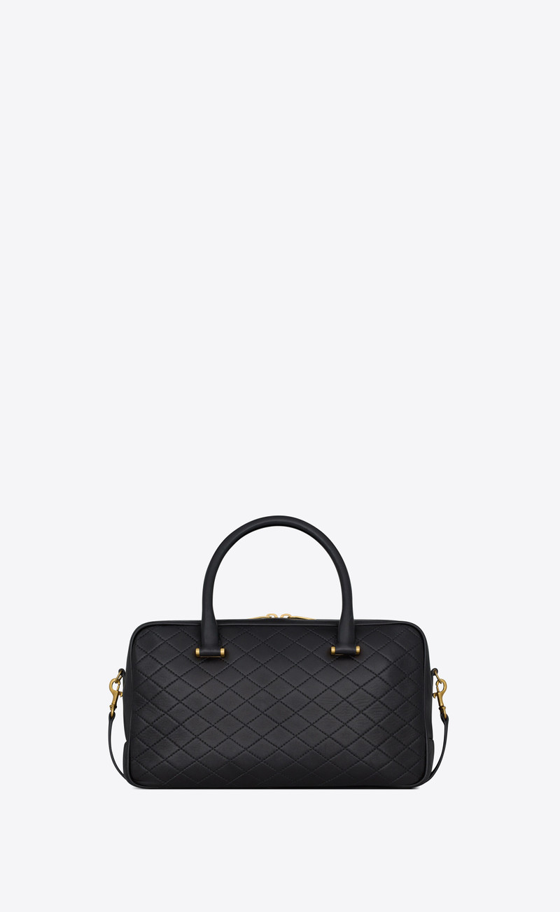 SAINT LAURENT lyia duffle in quilted lambskin outlook