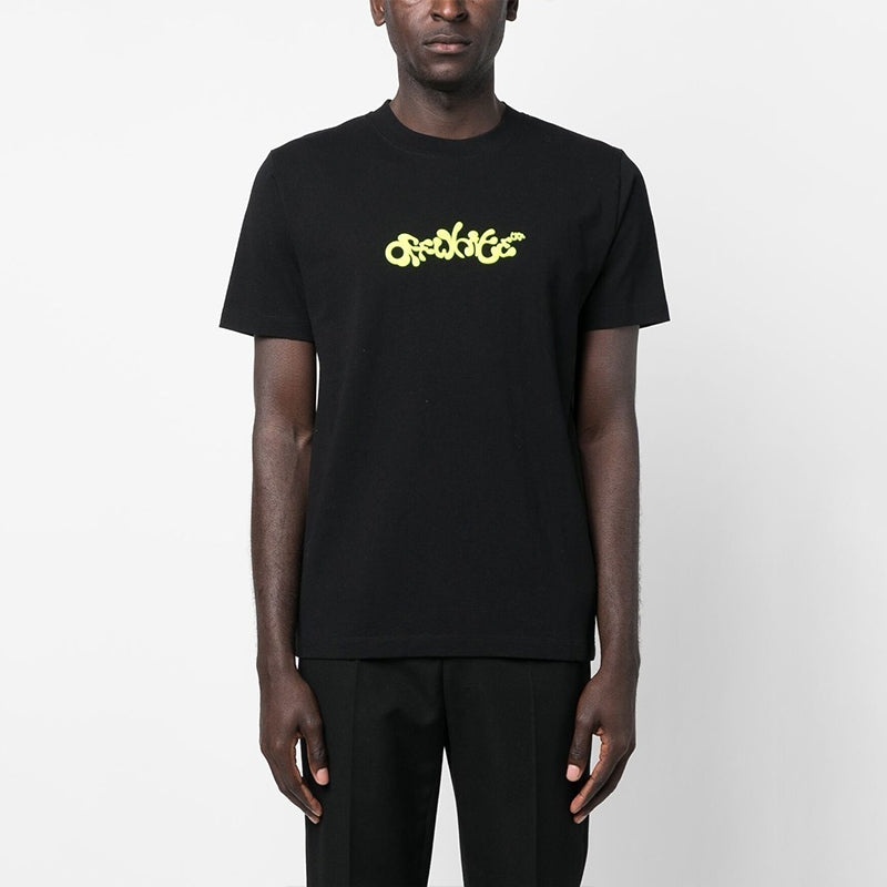 Off-White Opposite Arrow Slim Short-Sleeve Tee 'Black/Lime' OMAA027S23JER0061050 - 2