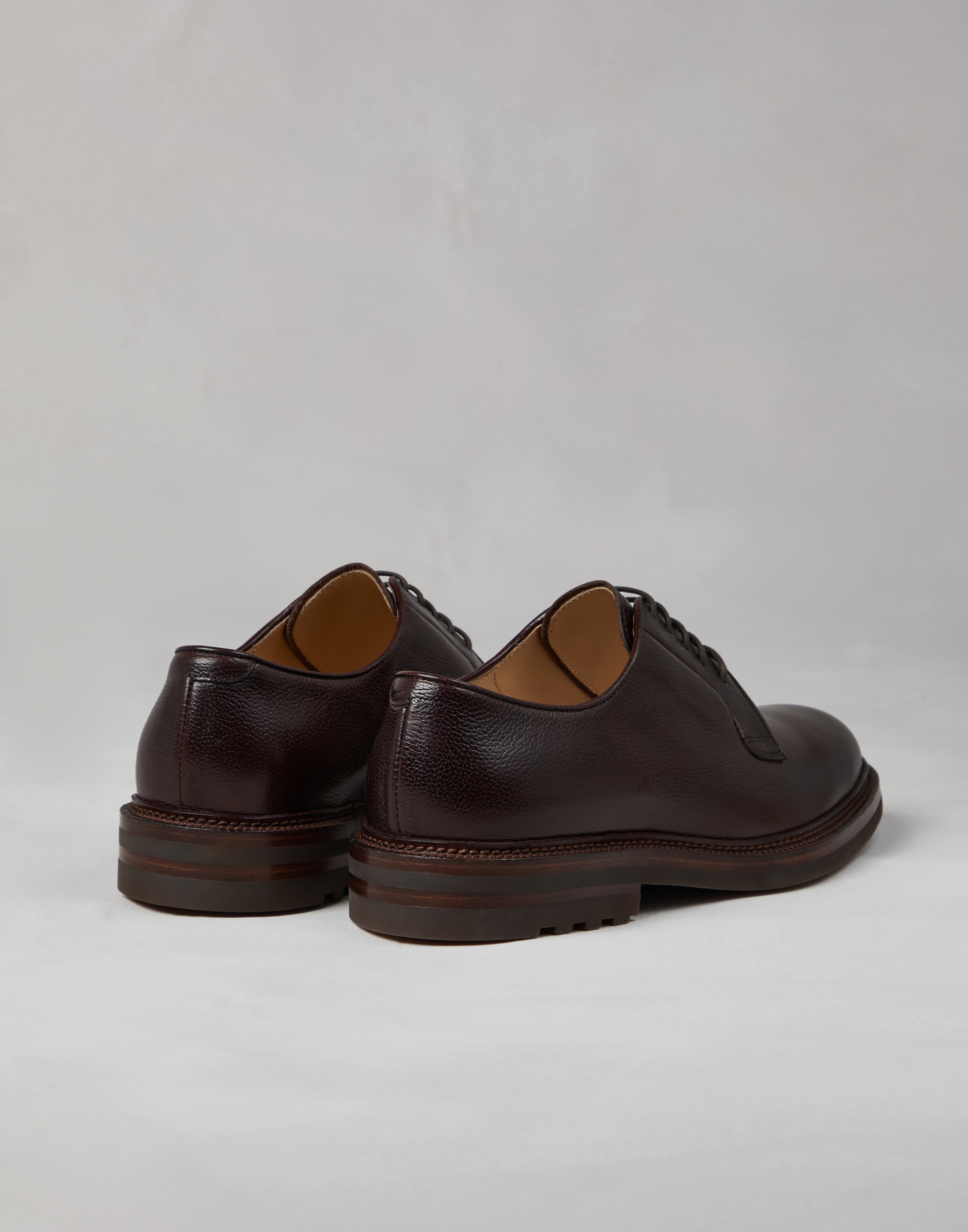 Texture calfskin Derbys - 2