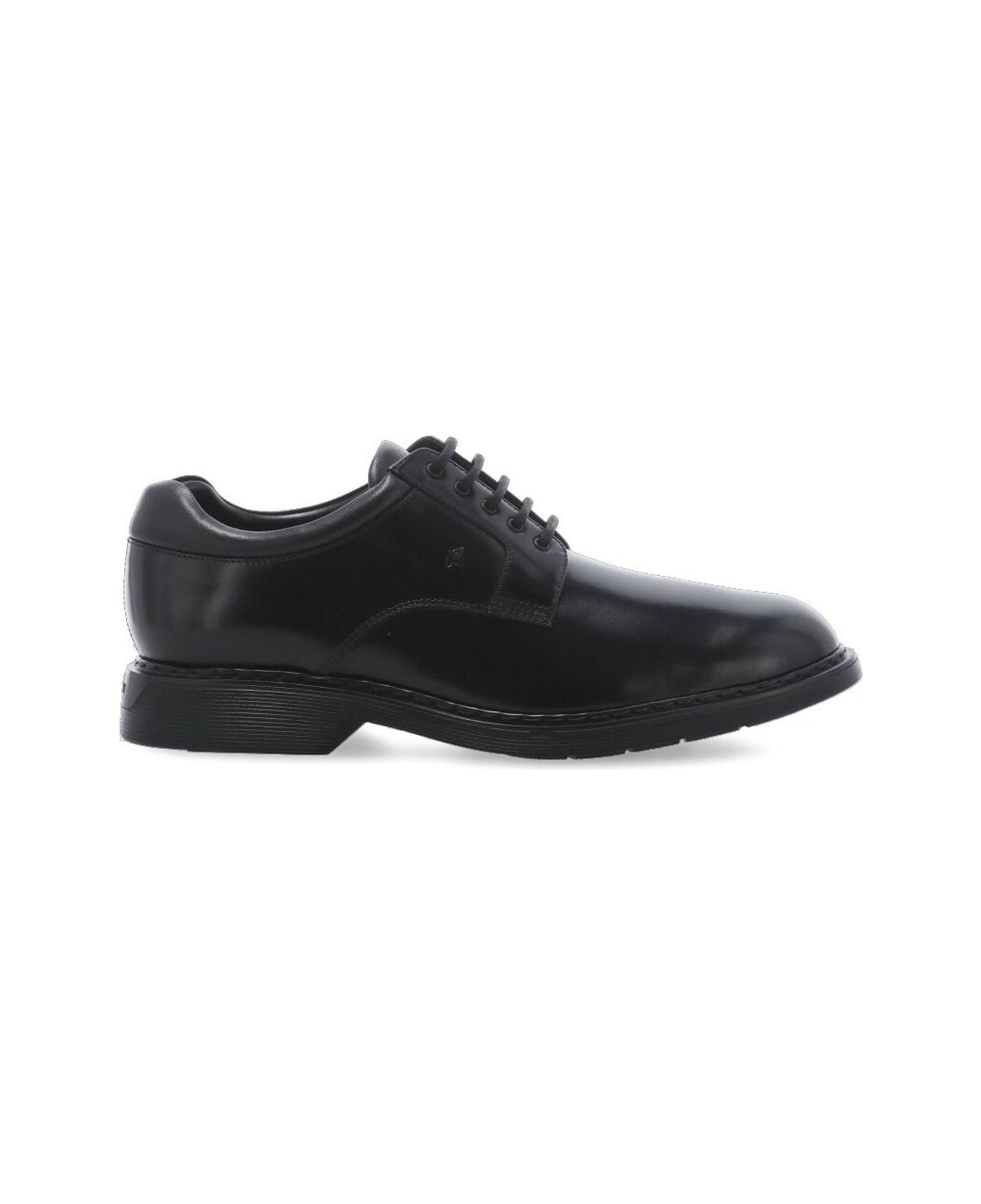 Contrast-sole Lace Up Shoes - 1