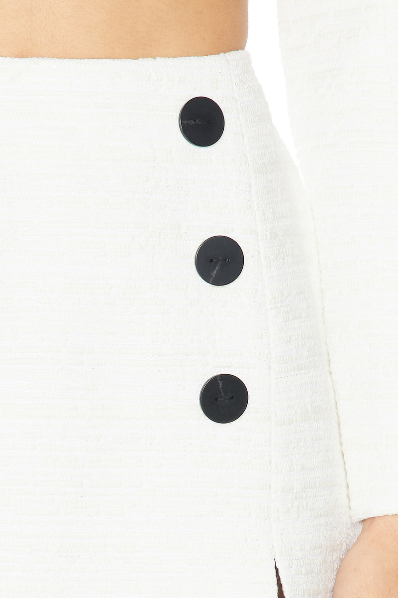 MATTHEW BRUCH Button Kick Pleat Mini Skirt outlook