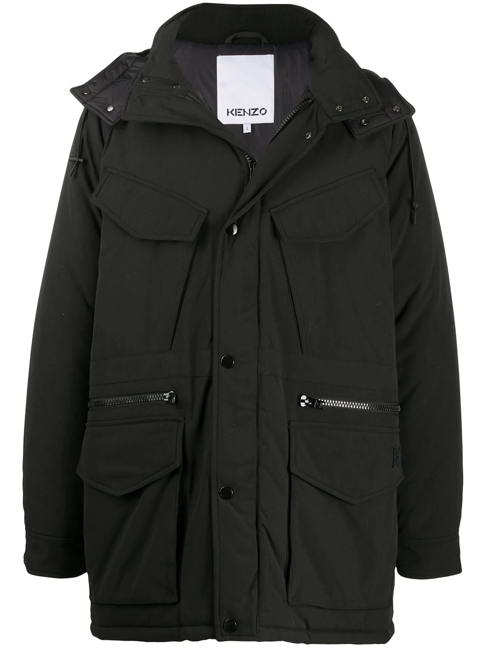 multi-pocket parka jacket - 1