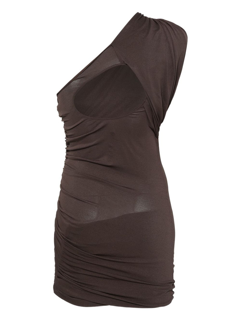 Rick Owens Lilies one-shoulder ruched dress outlook