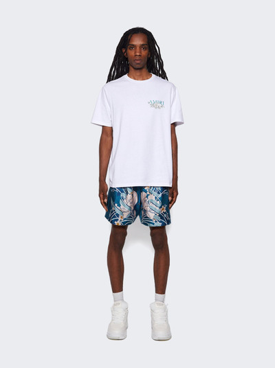 AMIRI Floral Drawstring Shorts Blue outlook