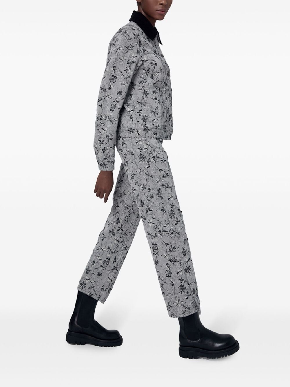 floral-print straight-leg jeans - 3