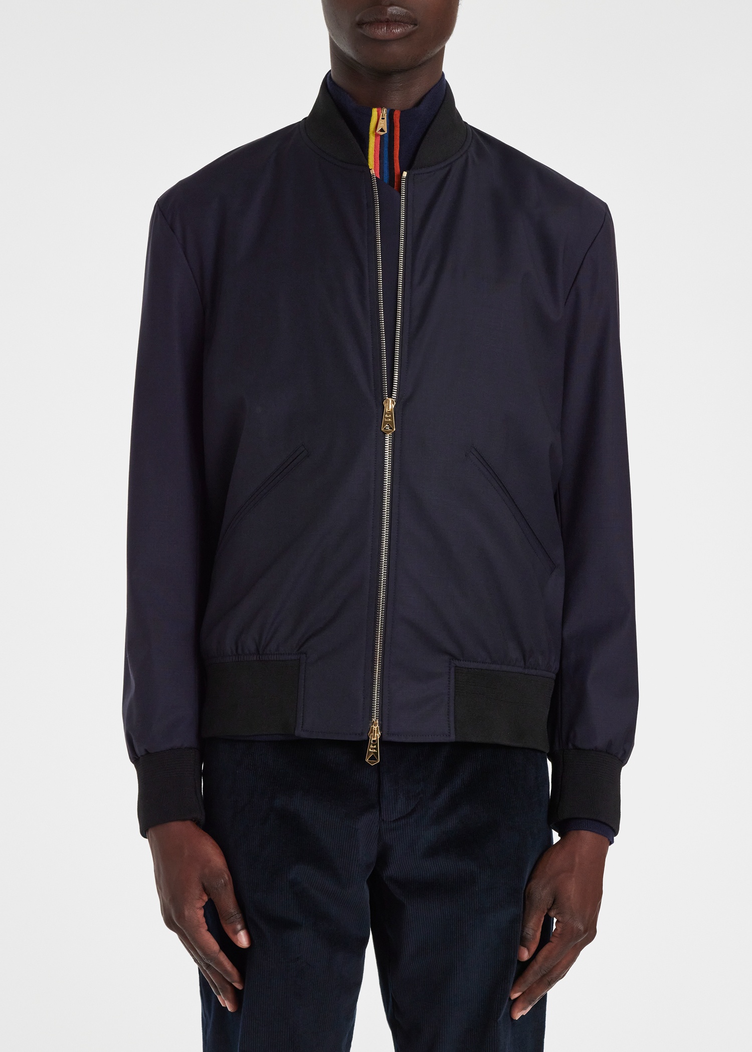'Storm System' Wool Bomber Jacket - 6