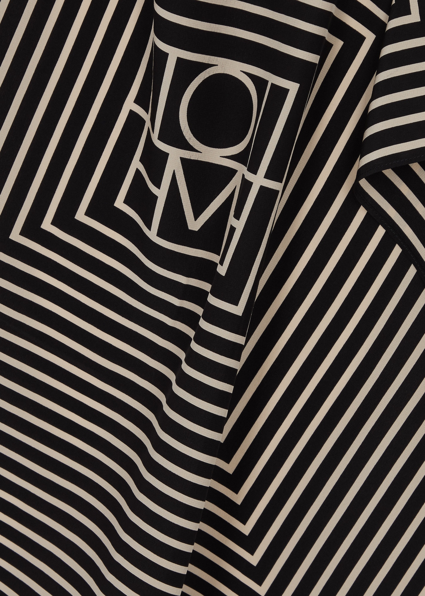 Striped logo-print silk scarf - 3