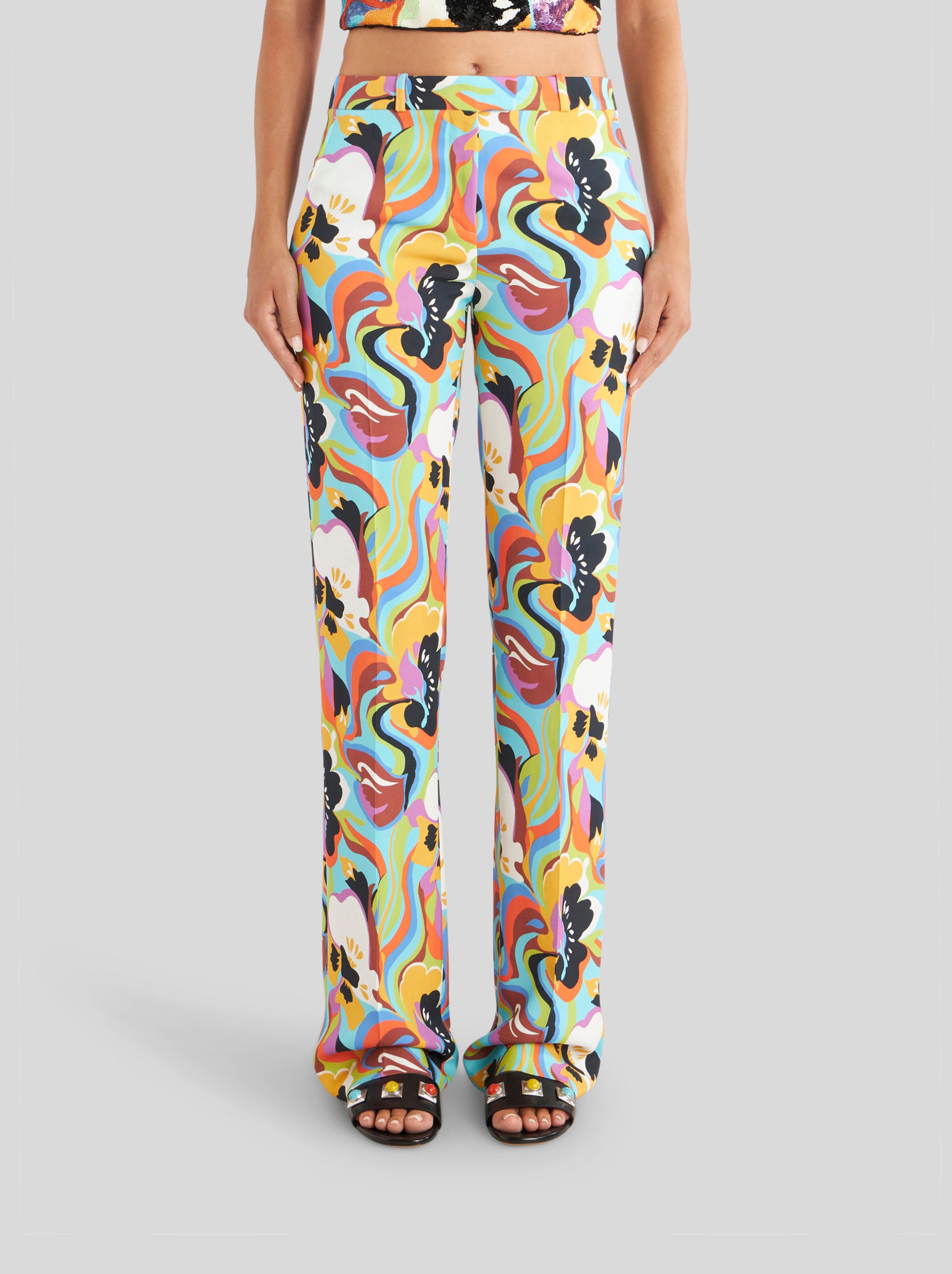 TAILORED TROUSERS WITH MAXI FLORAL PATTERNS - 2