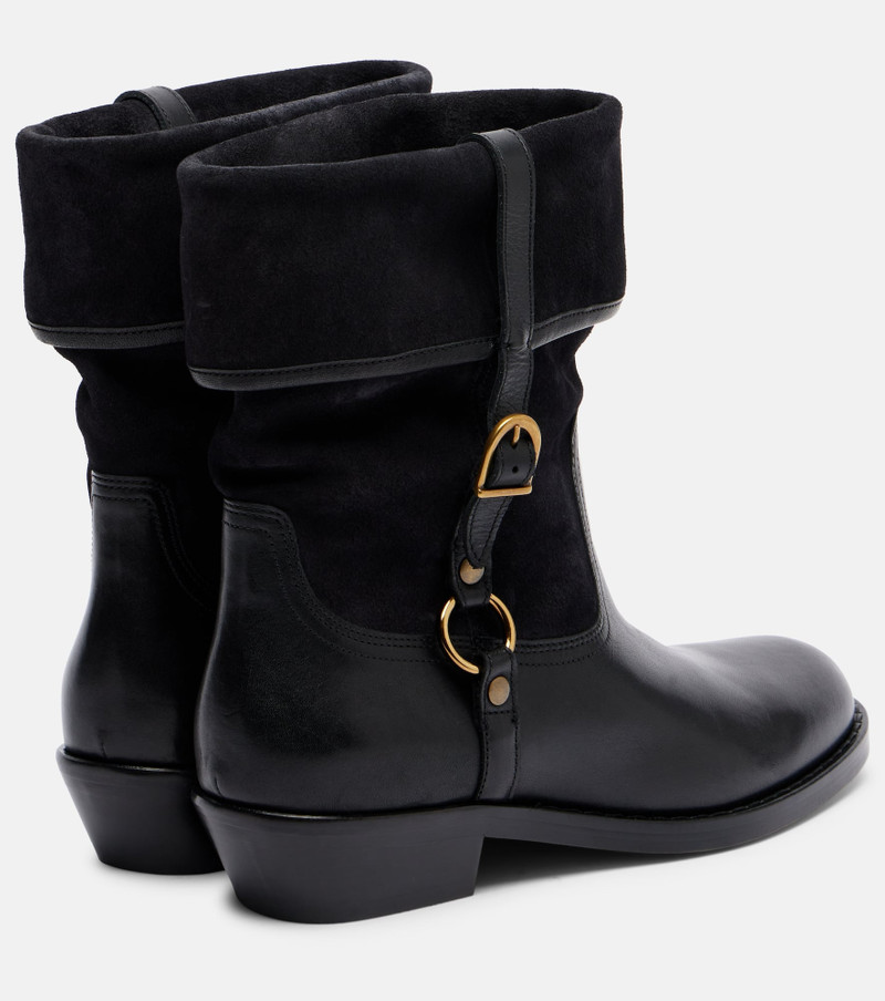Isabel Marant Ildra 35 leather and suede ankle boots outlook