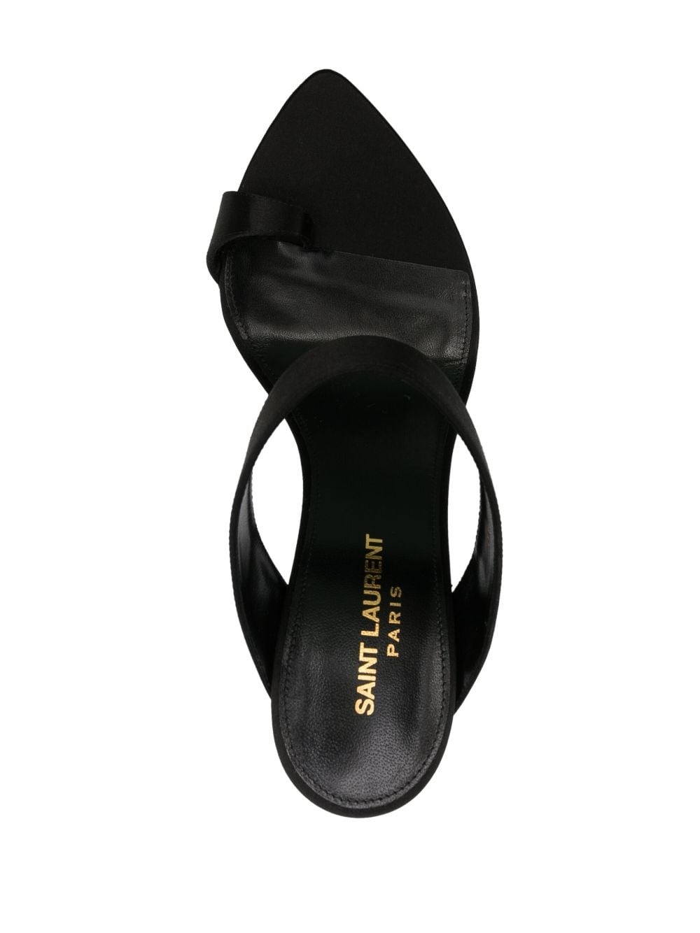 double-strap 110mm silk mules - 4