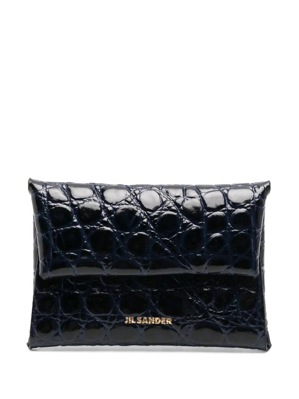 crocodile-embossed leather wallet - 1