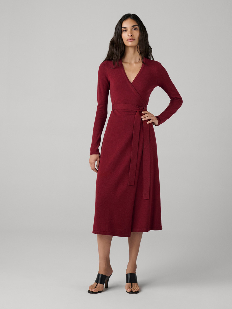 Astrid Cashmere Wool Wrap Dress 1