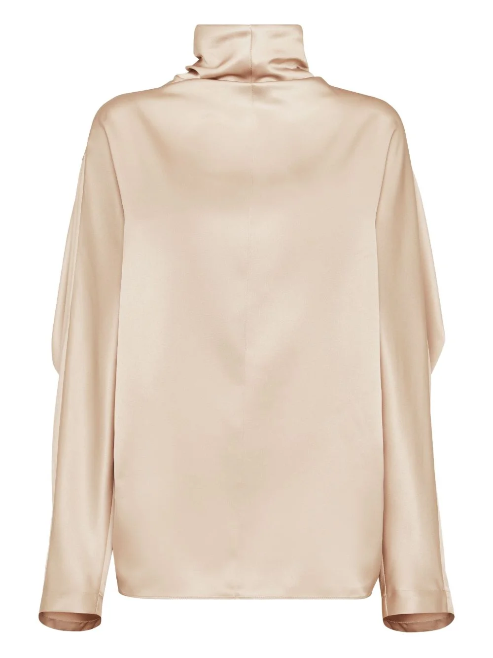 double silk satin blouse - 1