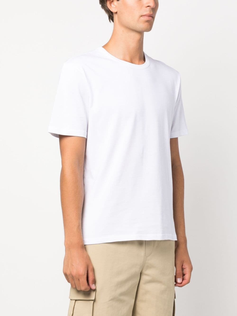 plain stretch-cotton T-shirt - 3