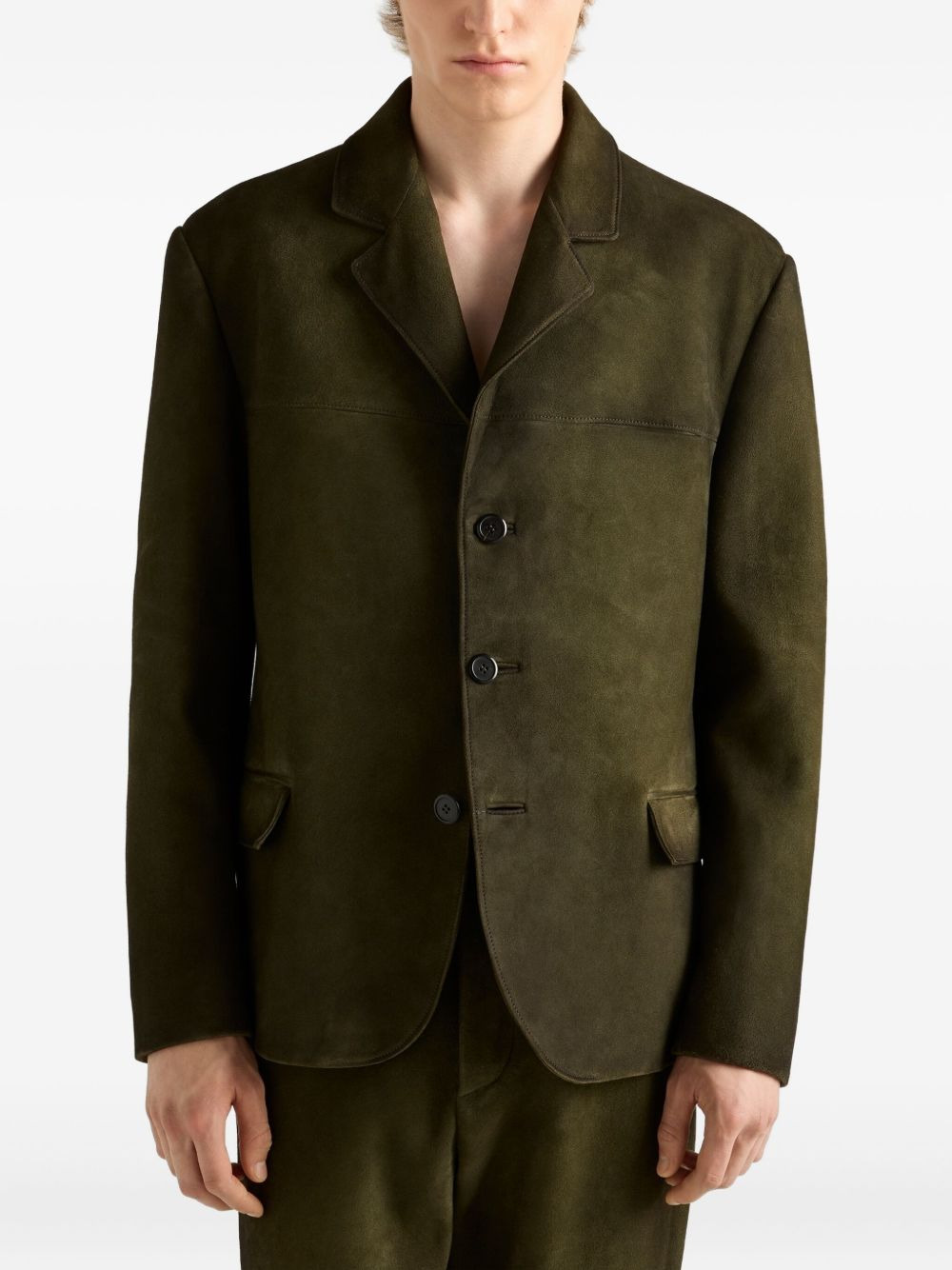 three-button notch-lapel blazer - 4