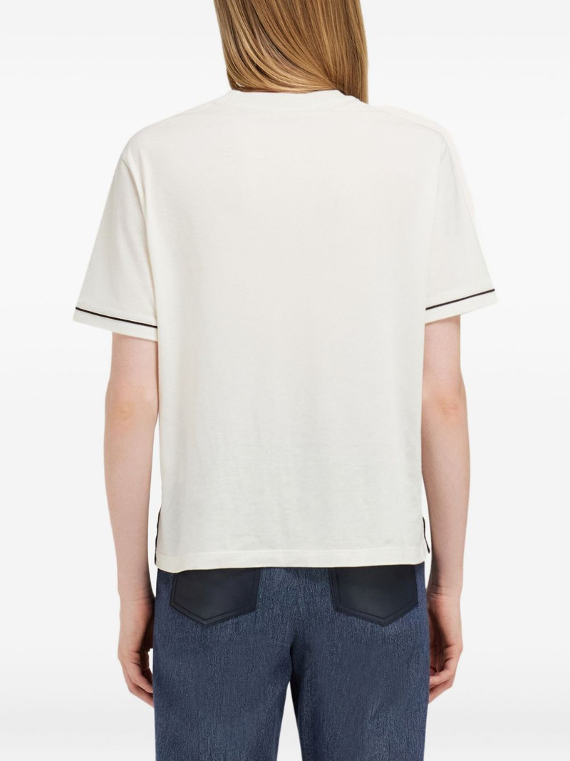 contrasting-trim T-shirt 4