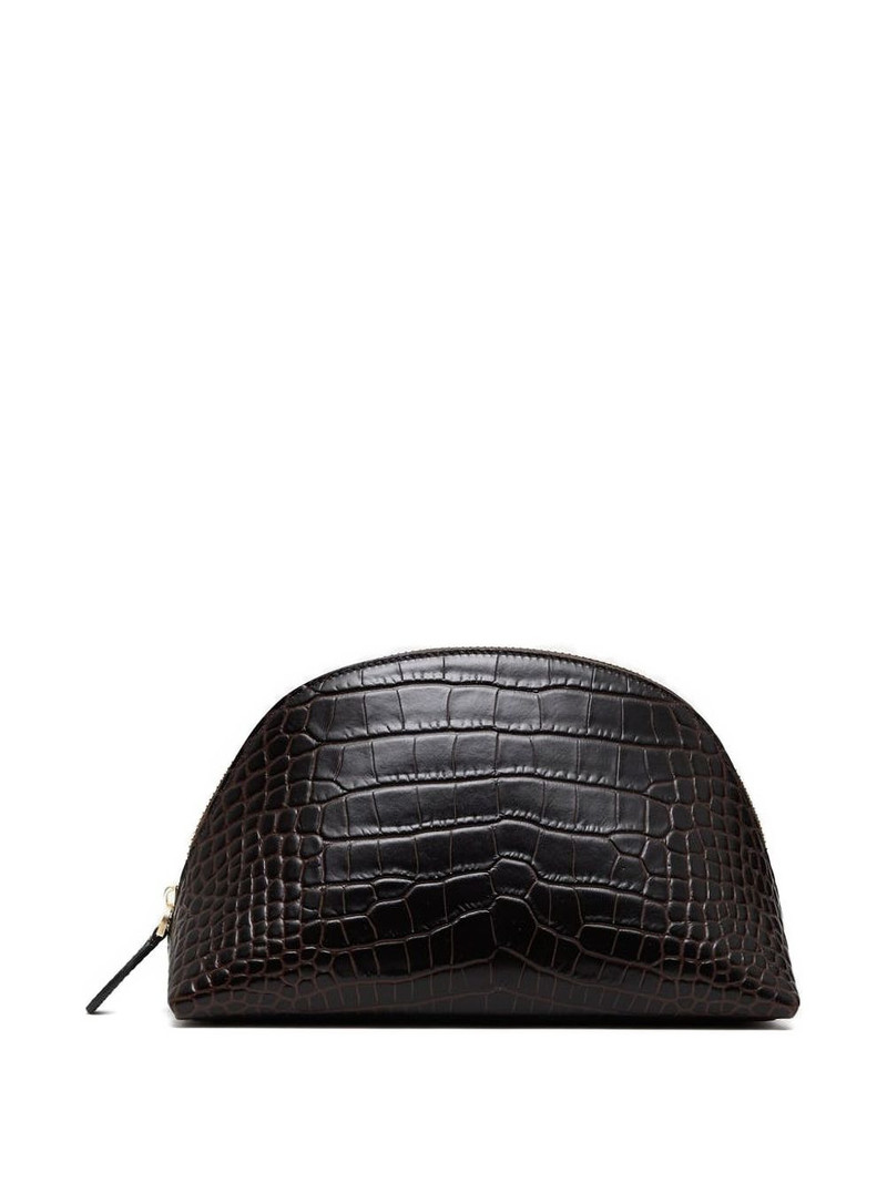 TOTEME crocodile-embossed clutch bag outlook