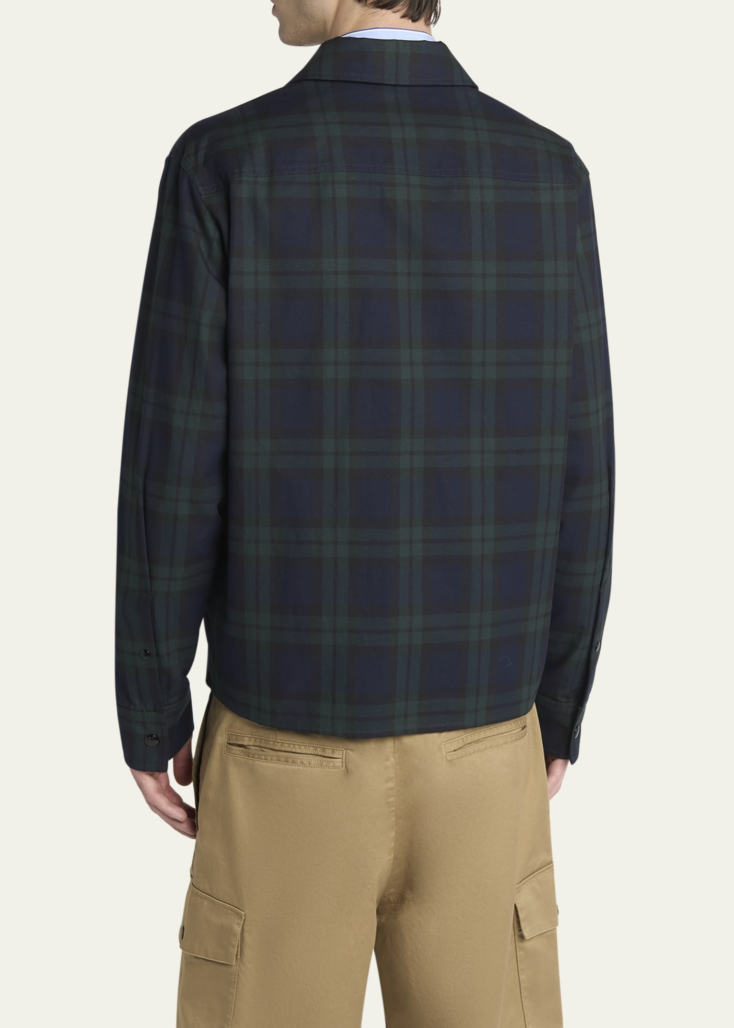 Men's Plaid Full-Zip Shirt Jacket - 3