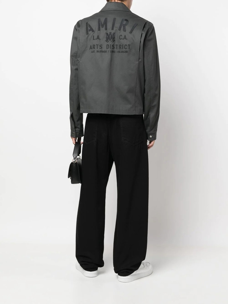 AMIRI logo-embroidered zipped shirt jacket outlook