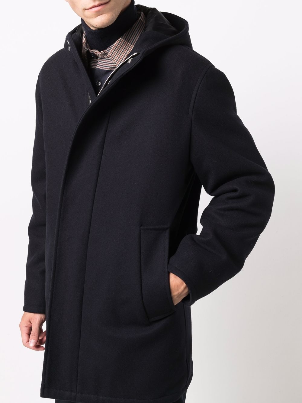 hooded wool parka - 5