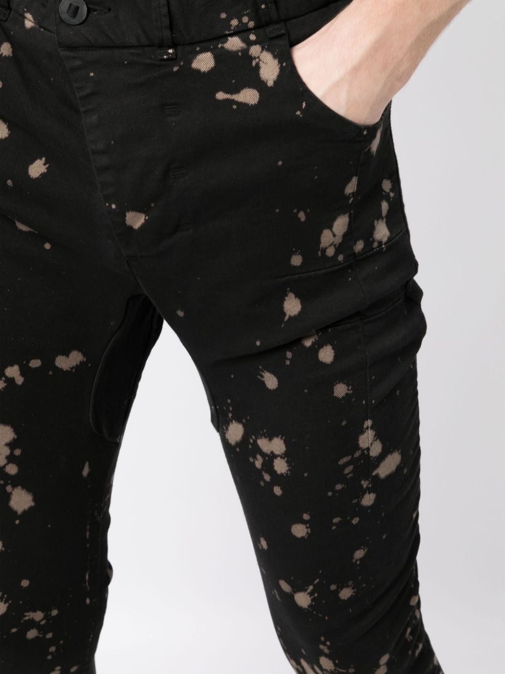 bleached-effect slim-cut jeans - 5