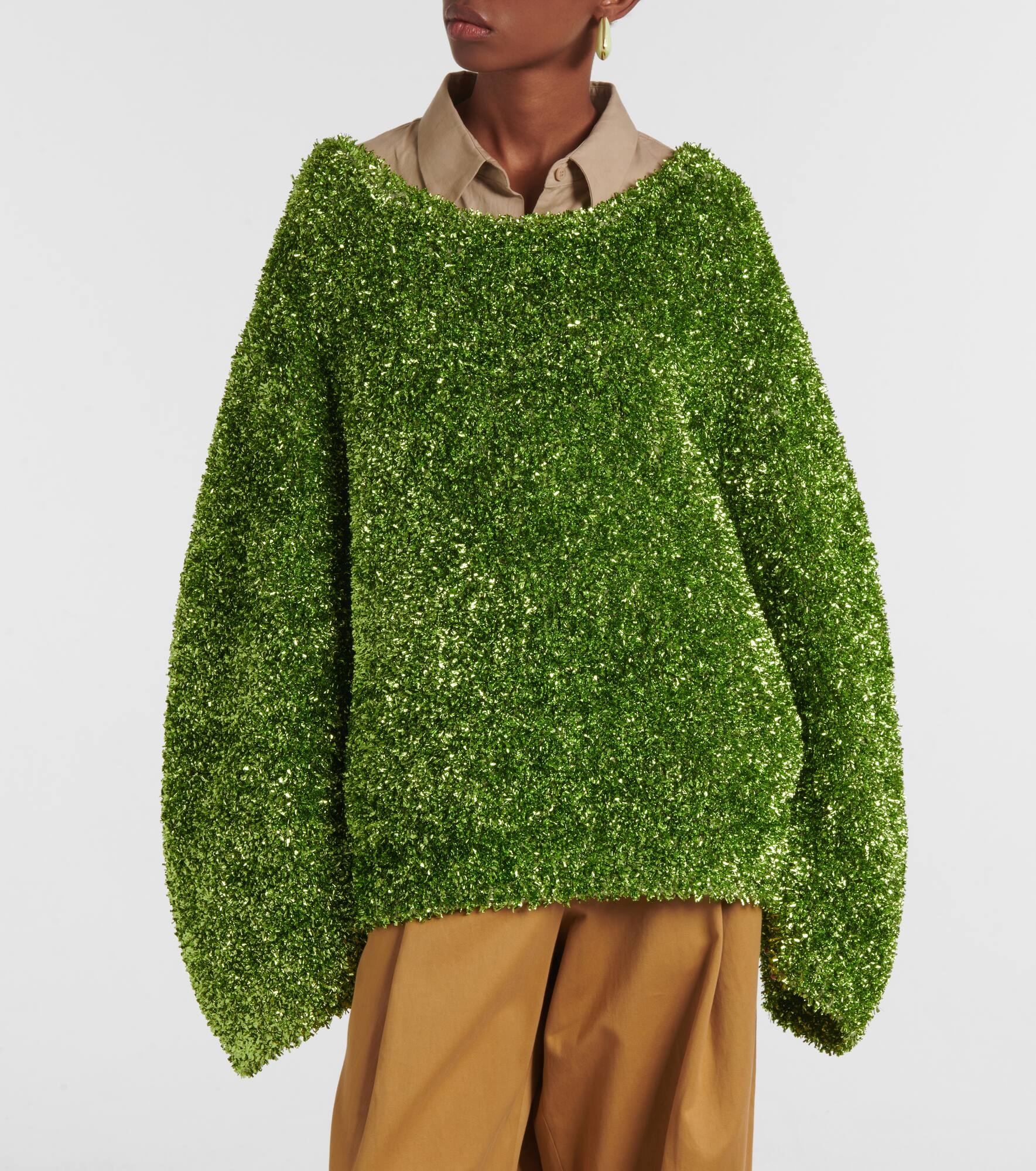 Oversized lamé sweater - 6