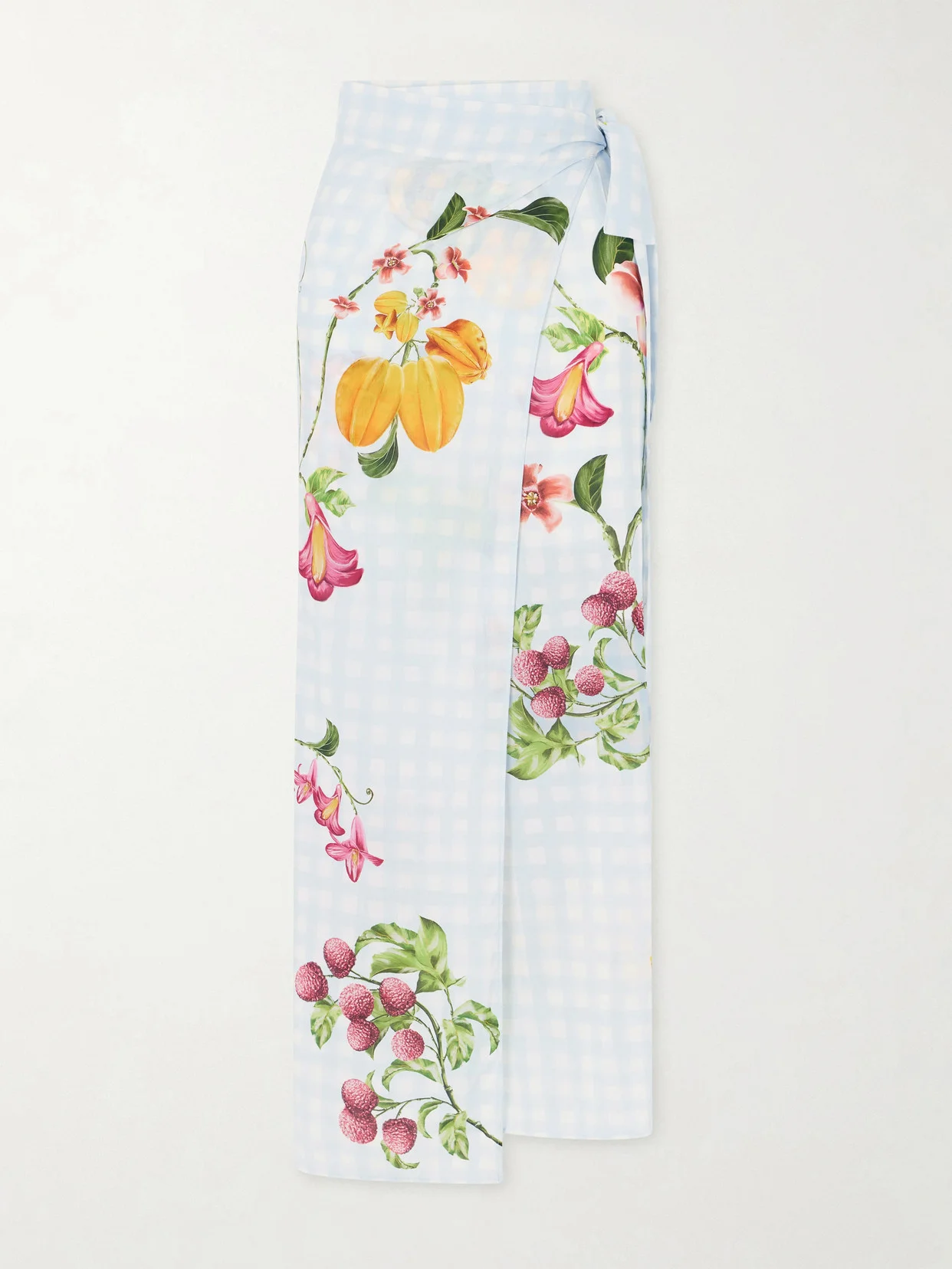 Lavanda Printed Cotton And Silk-blend Voile Pareo - 1