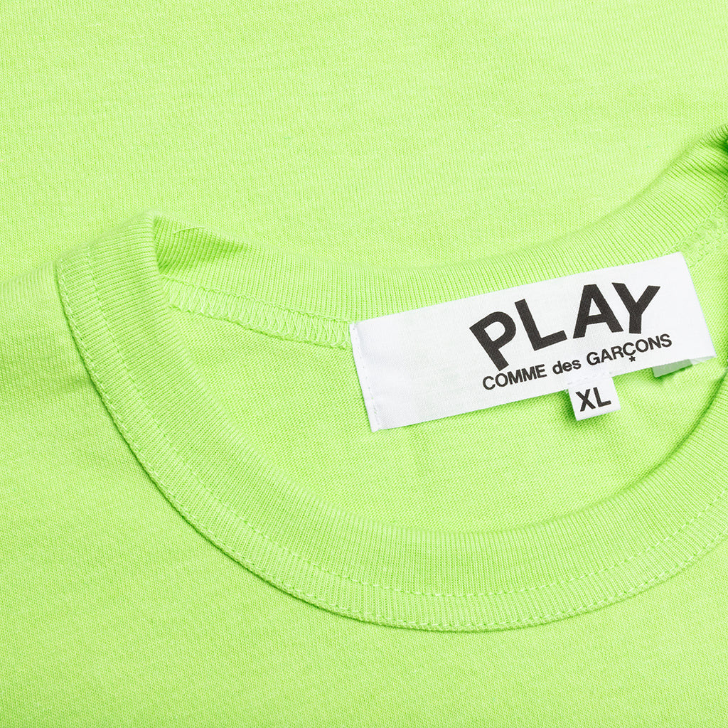 COMME DES GARCONS PLAY PASTELLE RED LOGO T-SHIRT - GREEN - 3