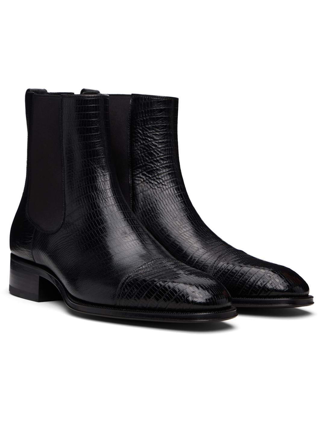 Black Printed Tejus Chelsesa Boots - 4