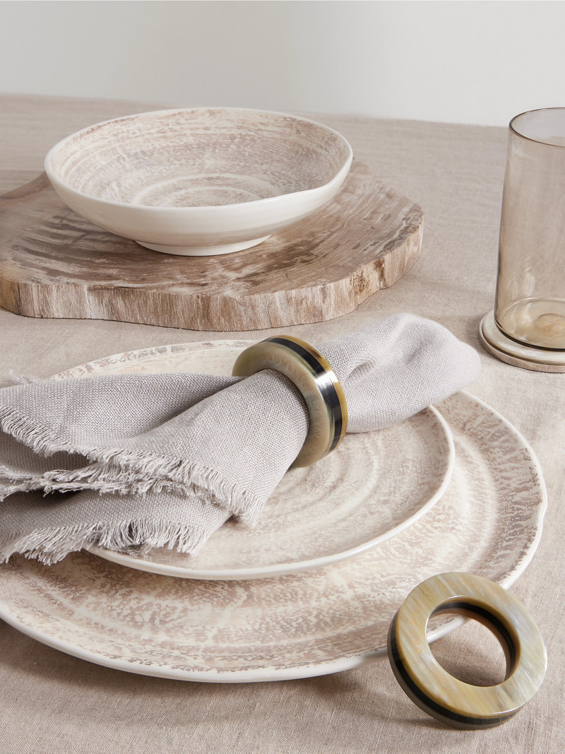 Brunello Cucinelli Set Of Six Horn Napkin Rings outlook