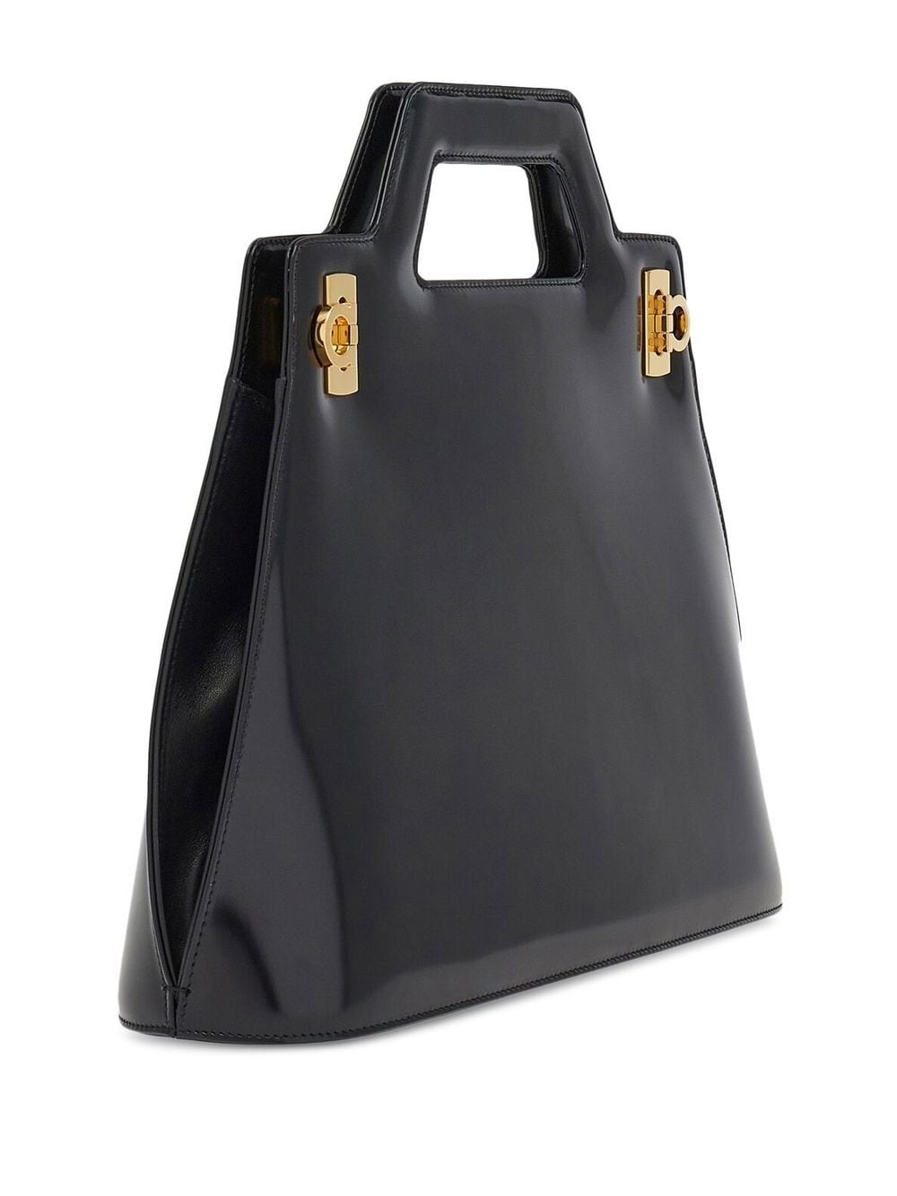 top-handle leather tote bag - 4