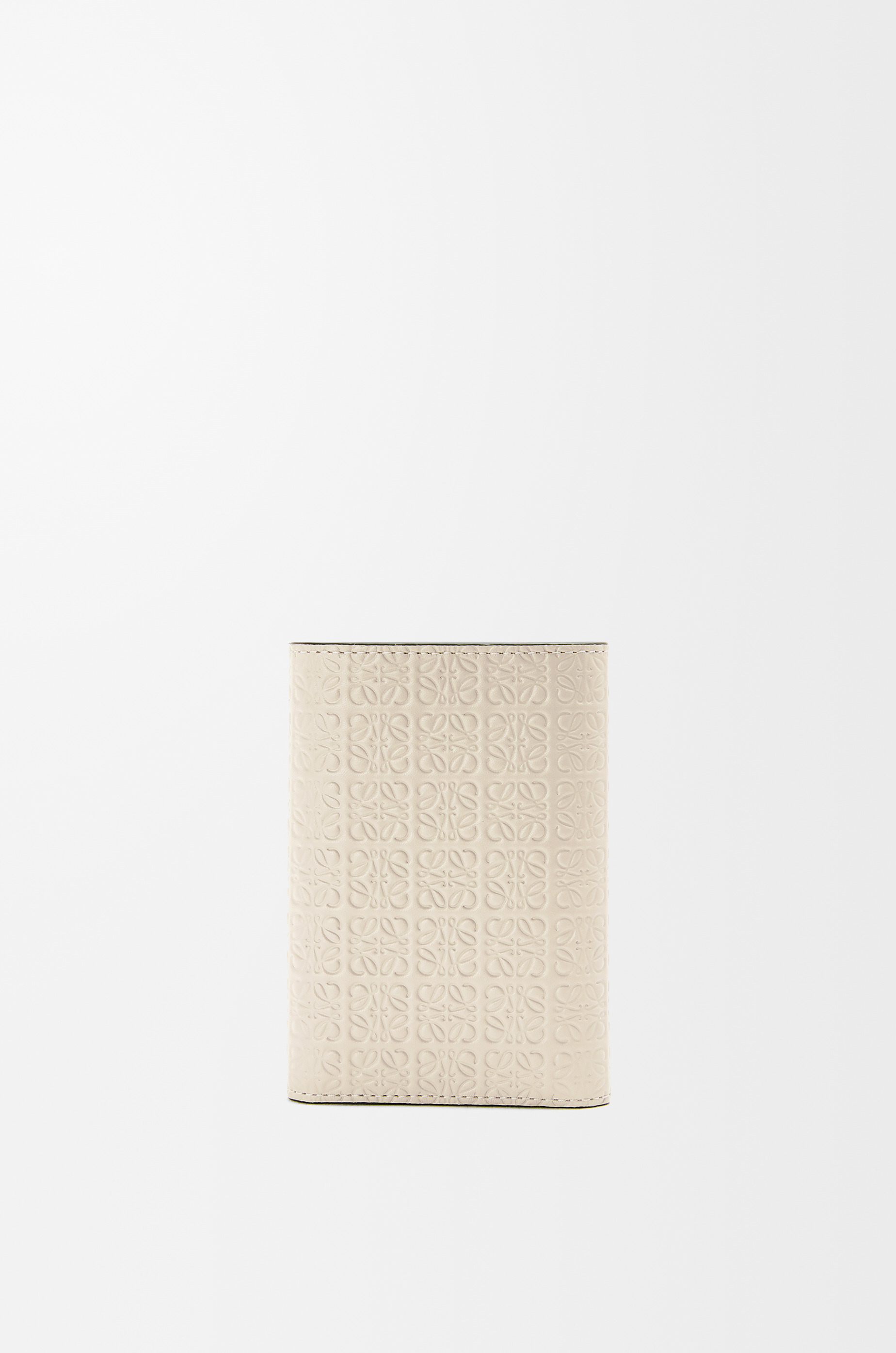 Repeat small vertical wallet in embossed calfskin - 4