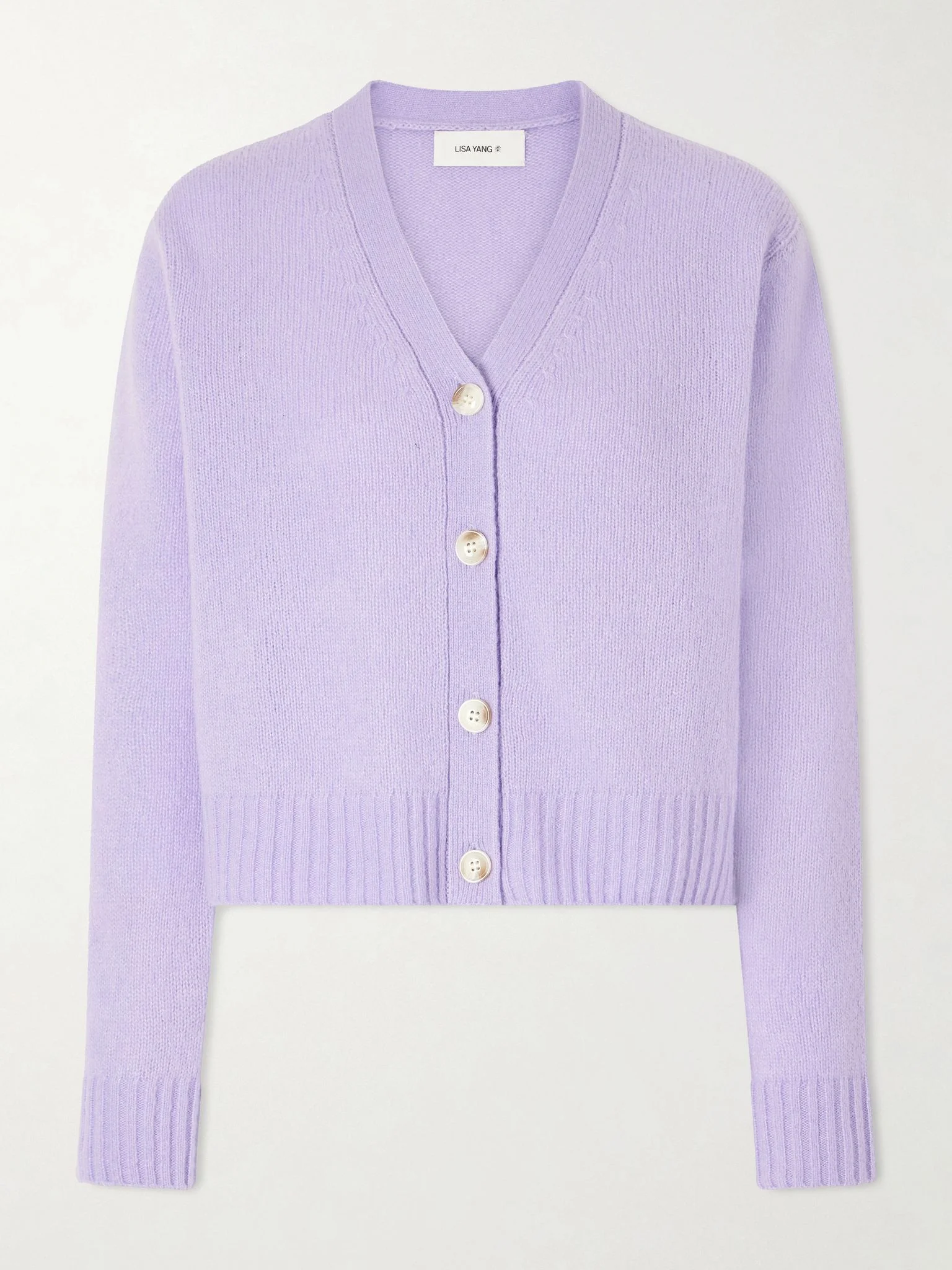 Marionette cashmere and silk-blend cardigan Purple - 1