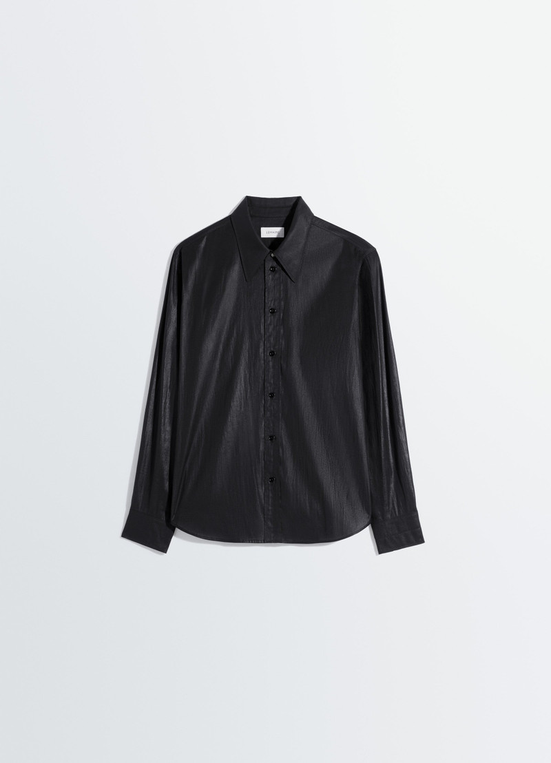 POINTED COLLAR SURREALIST SHIRT IN CHINTZED TOILE 1