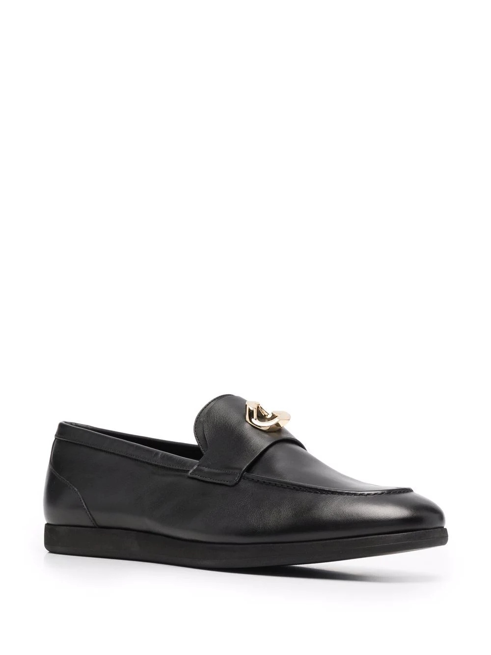 G-chain leather loafers - 2