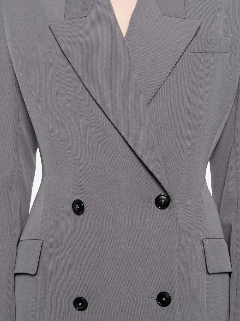 wool double-breasted blazer - 5