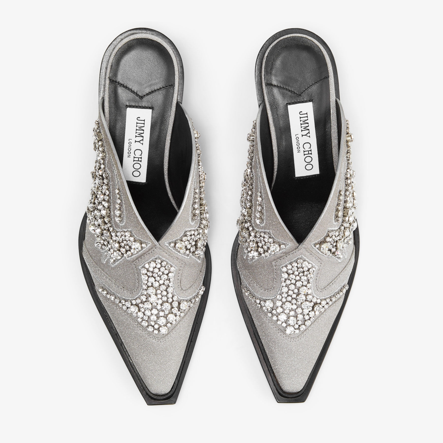 Cece Mule II 60
Silver Glitter Crystal Mules - 4