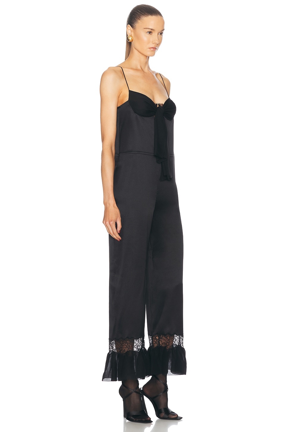 SAINT LAURENT Flare Leg Jumpsuit | REVERSIBLE