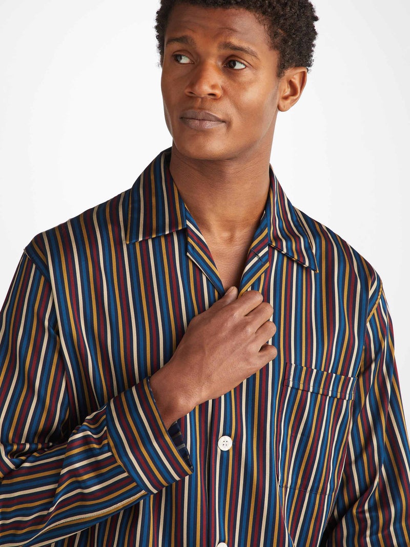 Men's Classic Fit Pajamas Wellington 57 Cotton Navy - 3
