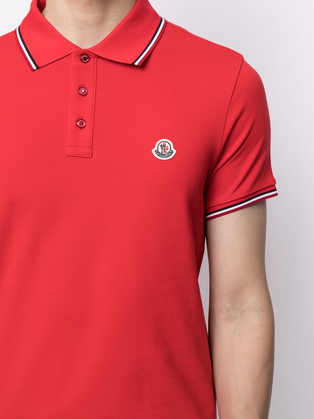 tricolour-trim polo shirt - 5