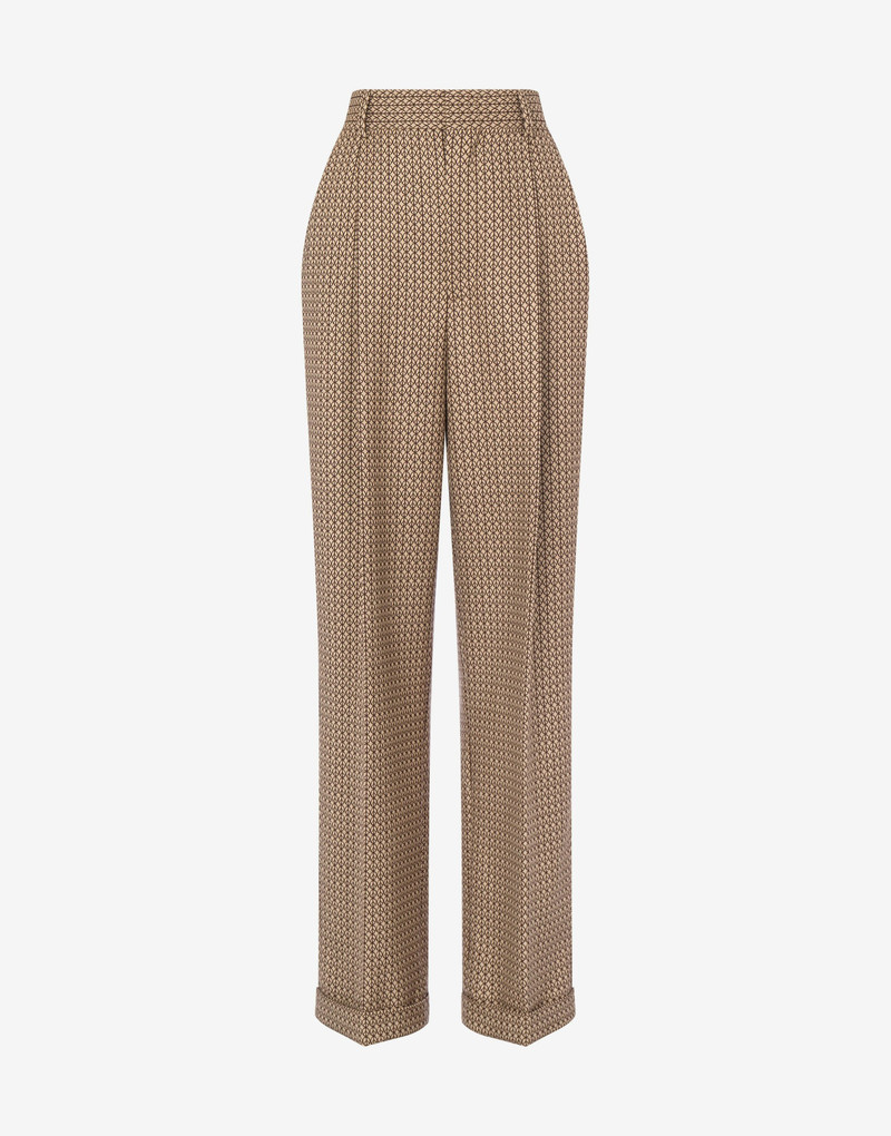 TROUSERS IN JACQUARD WOOL PEACE 1