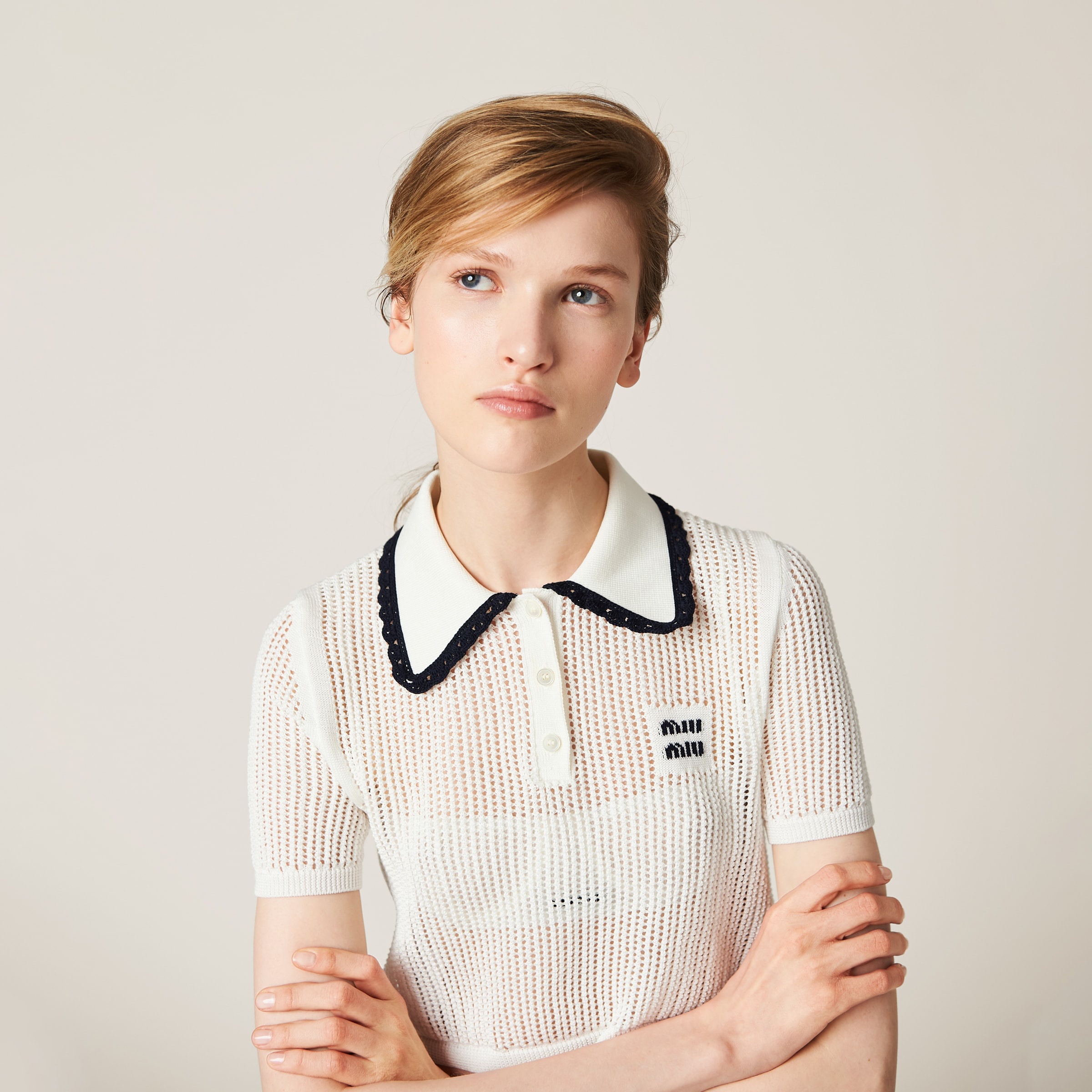 Knit cotton polo shirt - 4