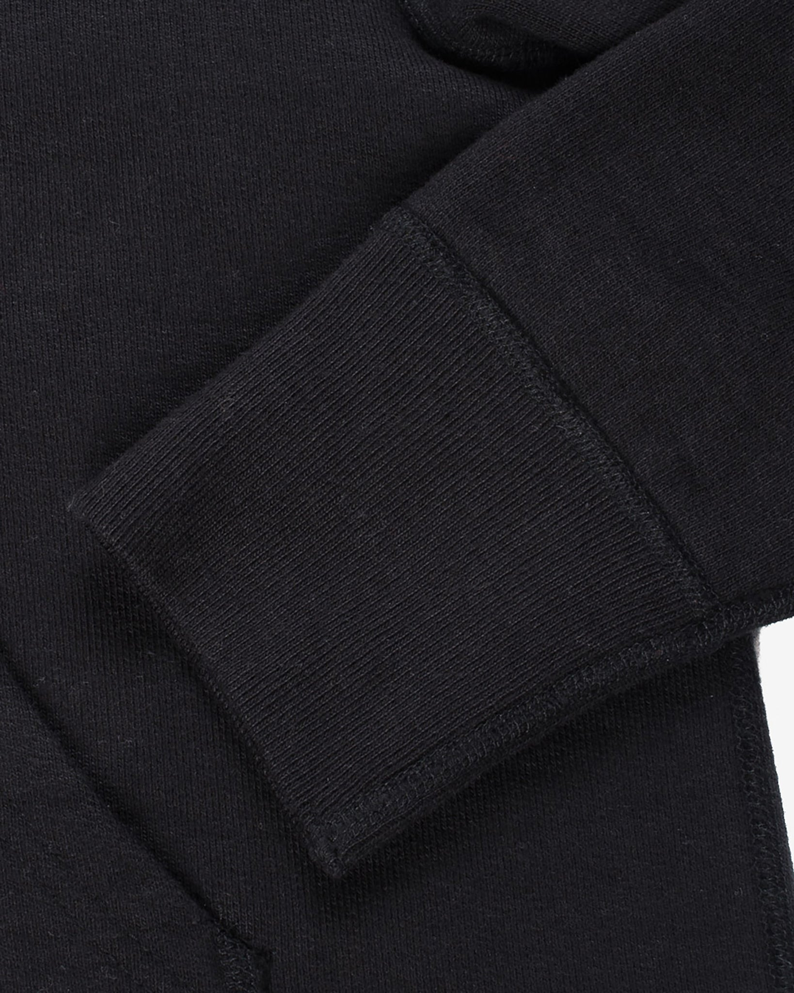 IHSW-11-BLK 14oz Ultra Heavyweight Loopwheel Cotton Zip Up Sweater - Black - 14