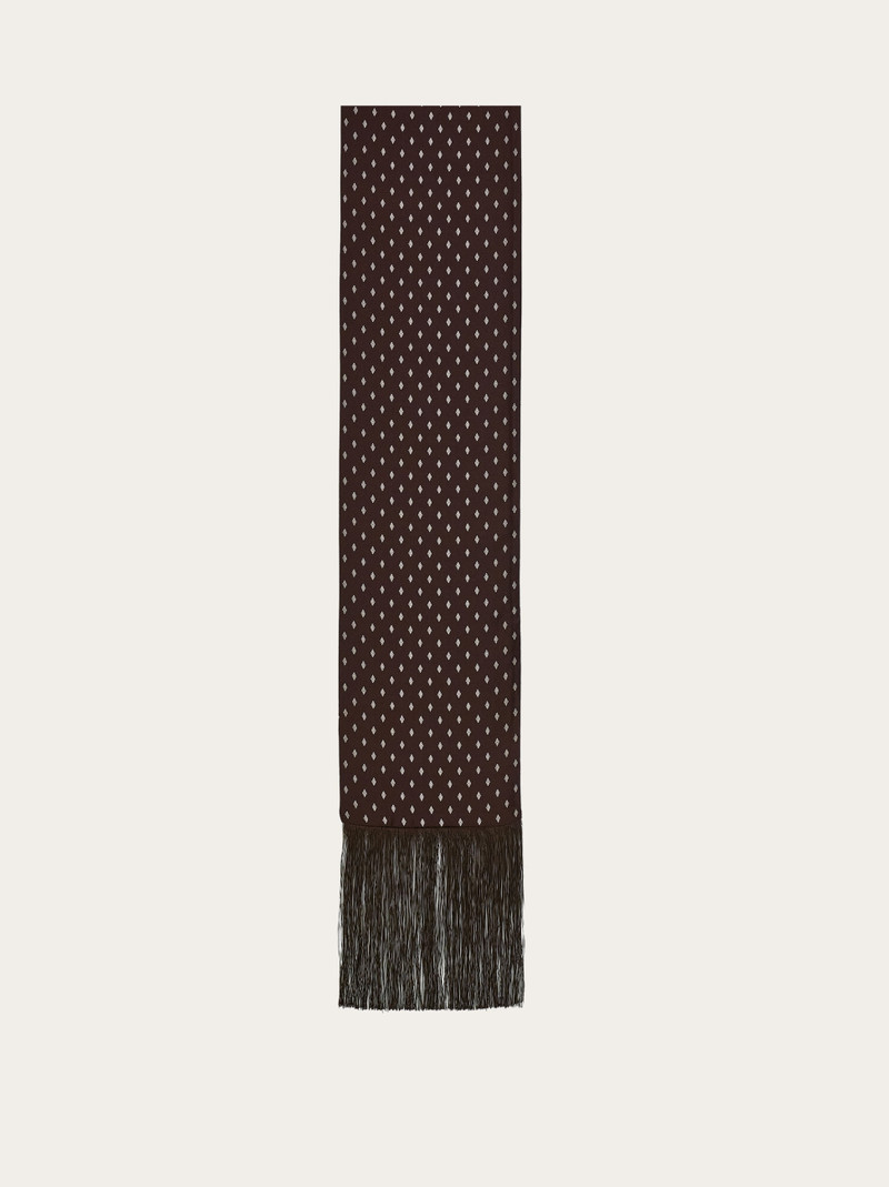 Micro Gancini print silk scarf 3